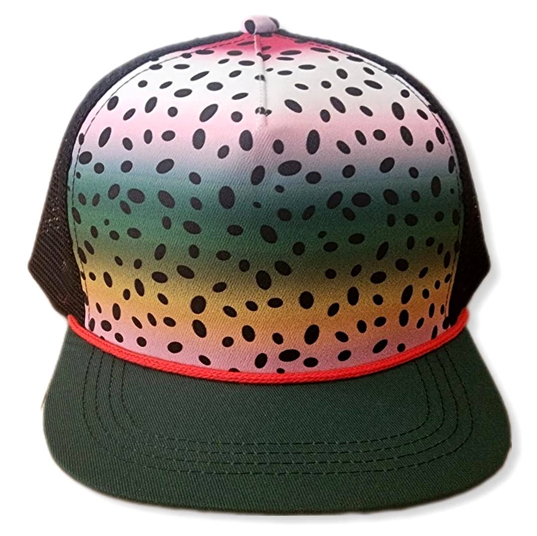 Rainbow Trout Skin Pattern Snapback Hat