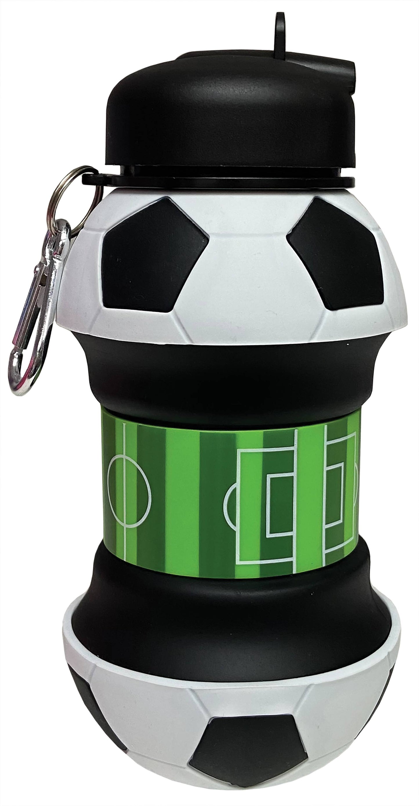 Soccer Silicone Collapsible Water Bottle