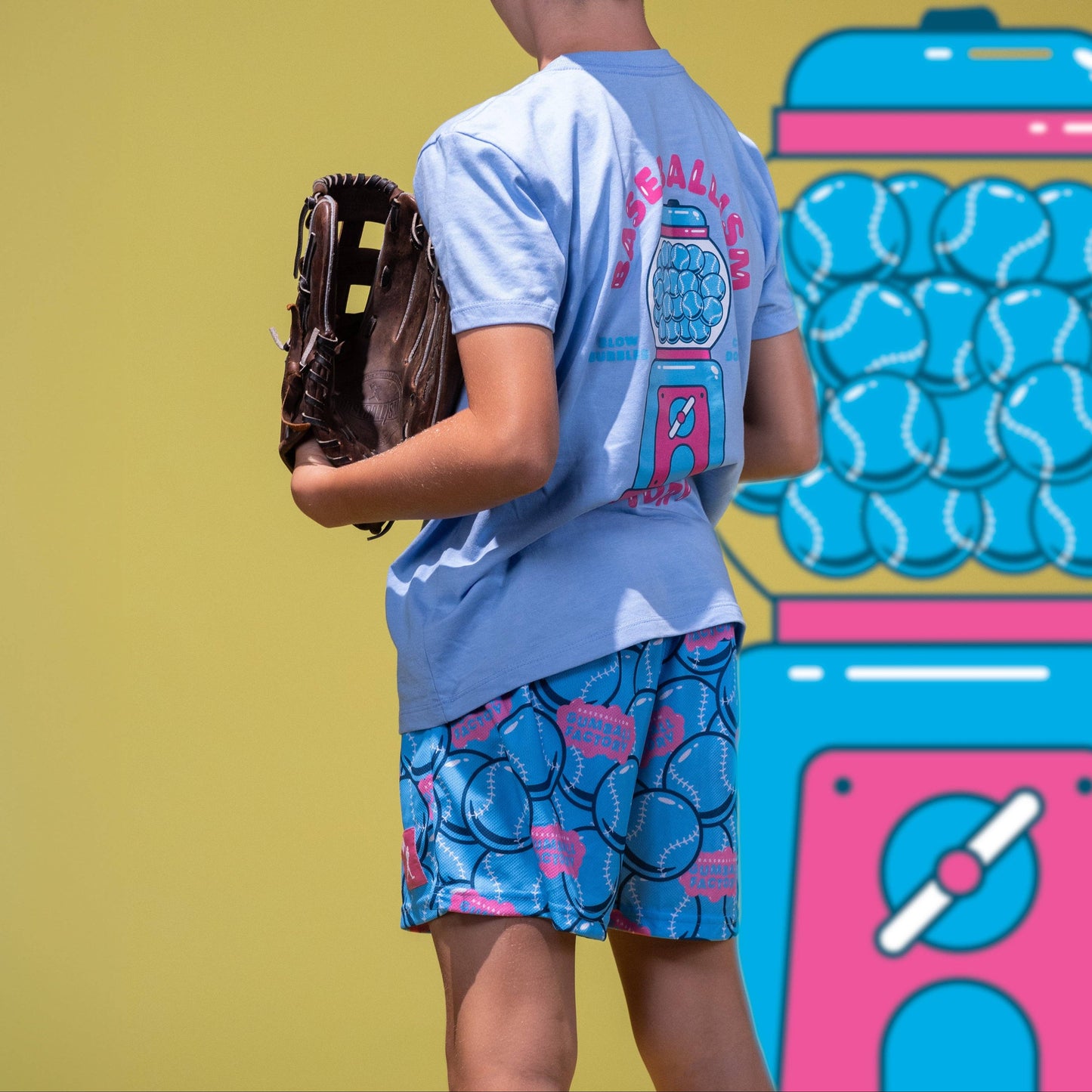 Youth - Gumball Factory Diamond Air Blue Mesh Shorts