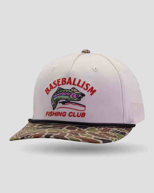 Fishing Club Angler Five Panel Rope Cap - Camo