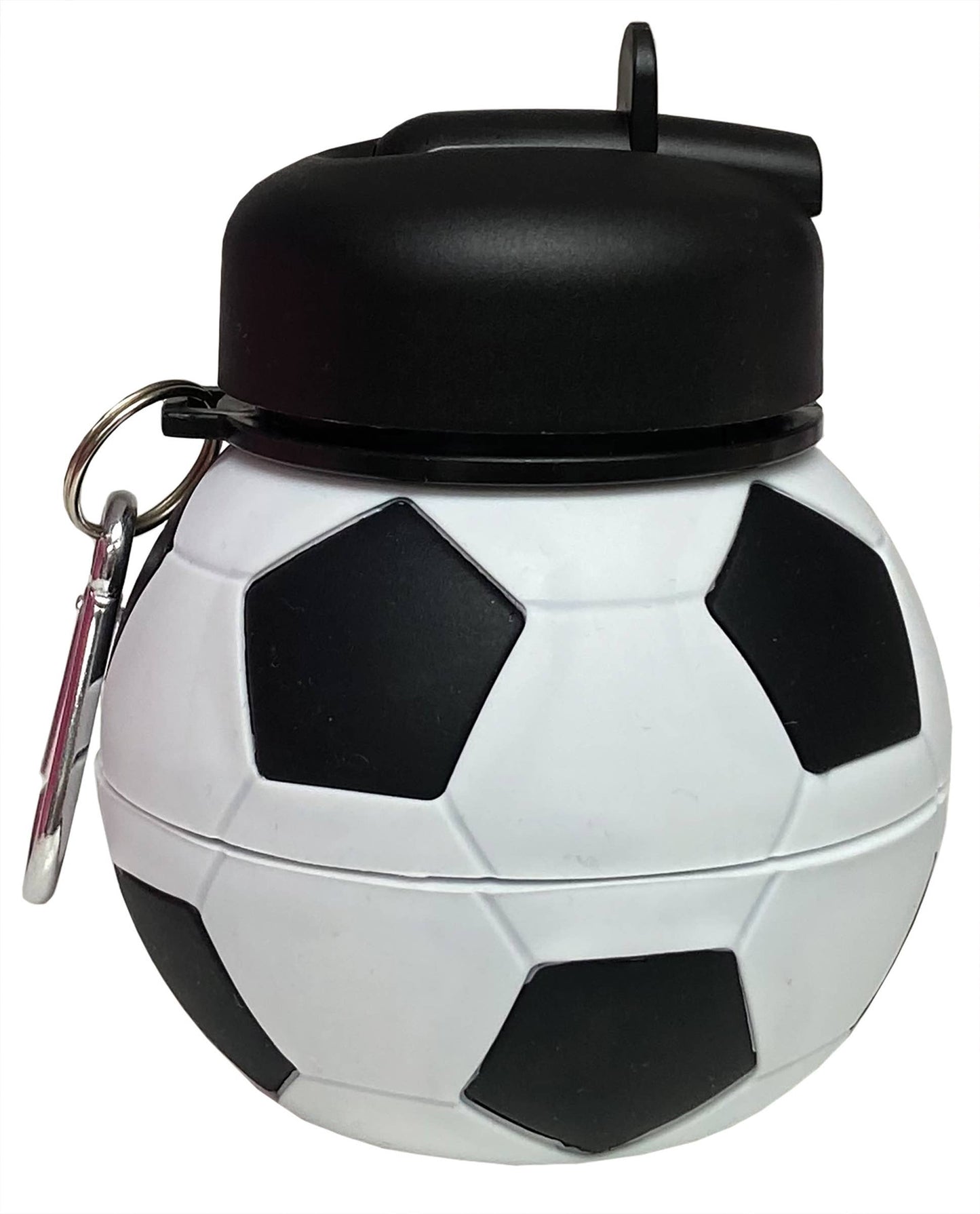 Soccer Silicone Collapsible Water Bottle
