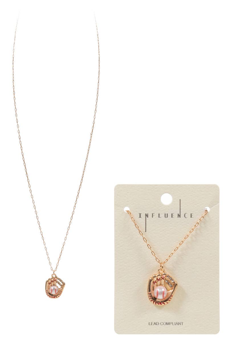 Ball Shape Pearl With Gloves Short Necklace