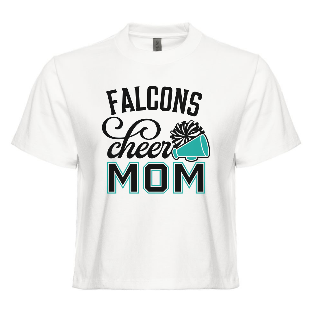 Falcons Cheer Mom Womens Boxy Tee