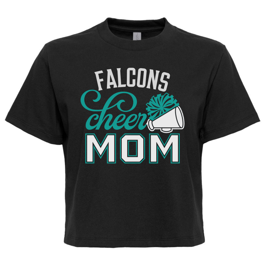 Falcons Cheer Mom Womens Boxy Tee
