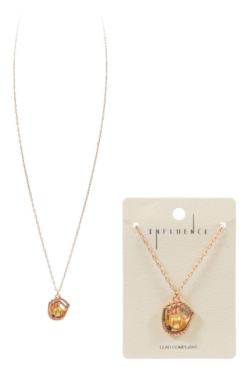 Ball Shape Pearl With Gloves Short Necklace