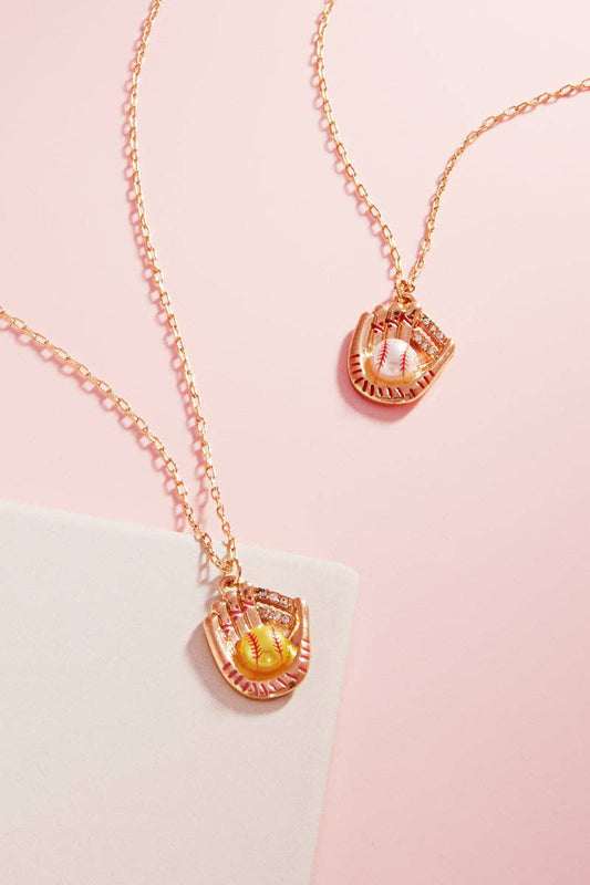 Ball Shape Pearl With Gloves Short Necklace