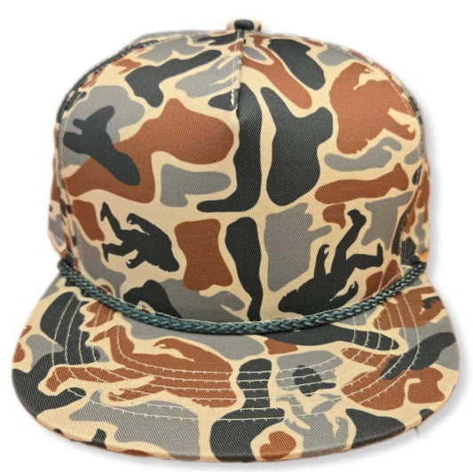 Sasquatch Camo Snapback Bigfoot Hat